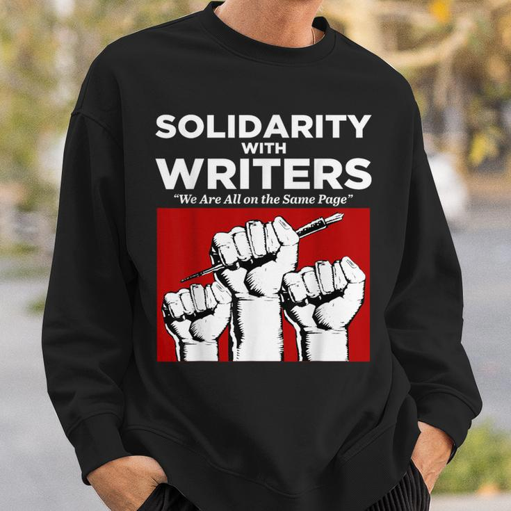 Writers Guild Of America On Strike Solidarity With Writers Sweatshirt Gifts for Him