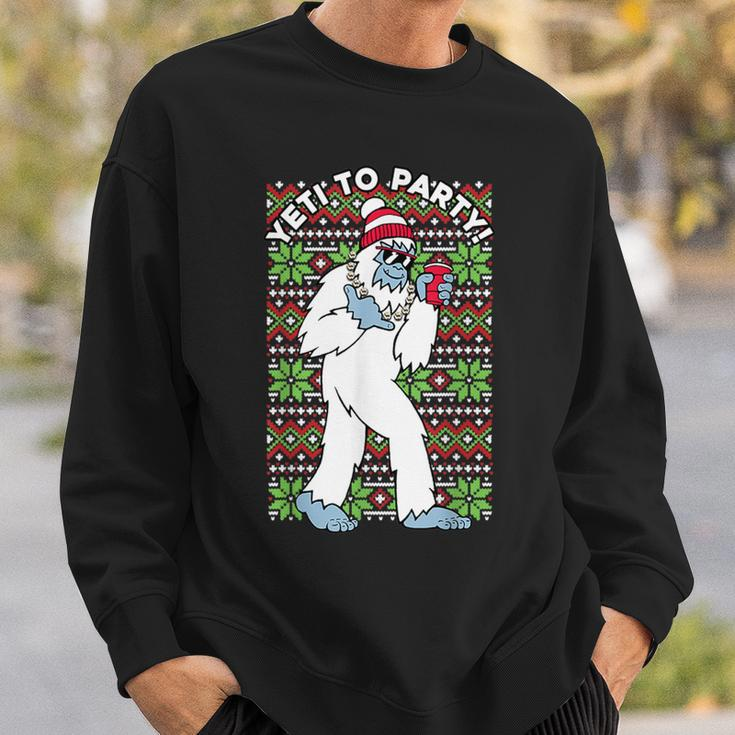 Yeti To The Party Ugly Christmas Sweater Graphic Sweatshirt Gifts for Him