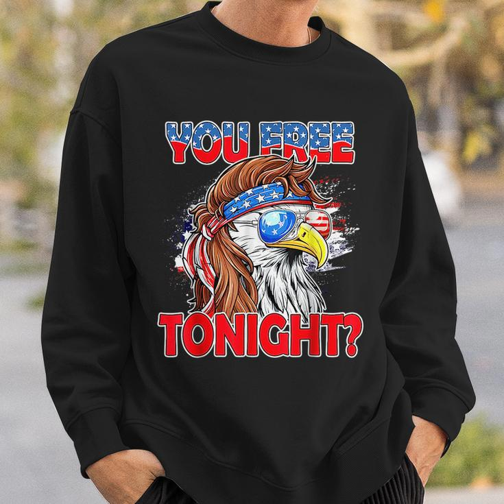 You Free Tonight Usa American Flag Patriotic Eagle Mullet Sweatshirt Gifts for Him