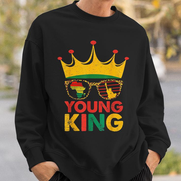 Young King Crown African American Kids Boys 1865 Junenth Sweatshirt Gifts for Him