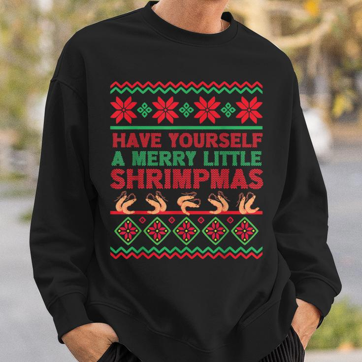 Have Yourself A Merry Little Shrimpmas Ugly Xmas Sweater Sweatshirt Gifts for Him