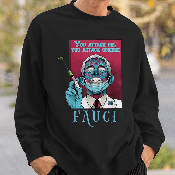Zombie Fauci Science Anti Mask Arrest Fauci Dr Fauci Lied Sweatshirt Gifts for Him