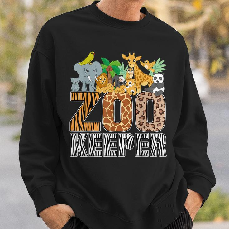 Zookeeper Costume Zebra Wild Print African Animal Keeper Sweatshirt Gifts for Him