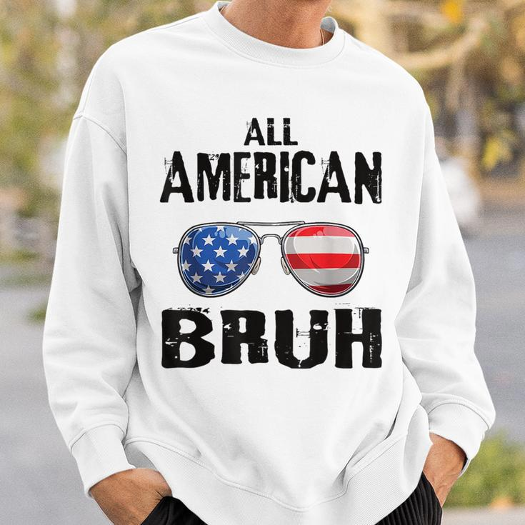 All American Bruh 4Th Of July Boys Patriotic Ns Kids Men Patriotic Funny Gifts Sweatshirt Gifts for Him