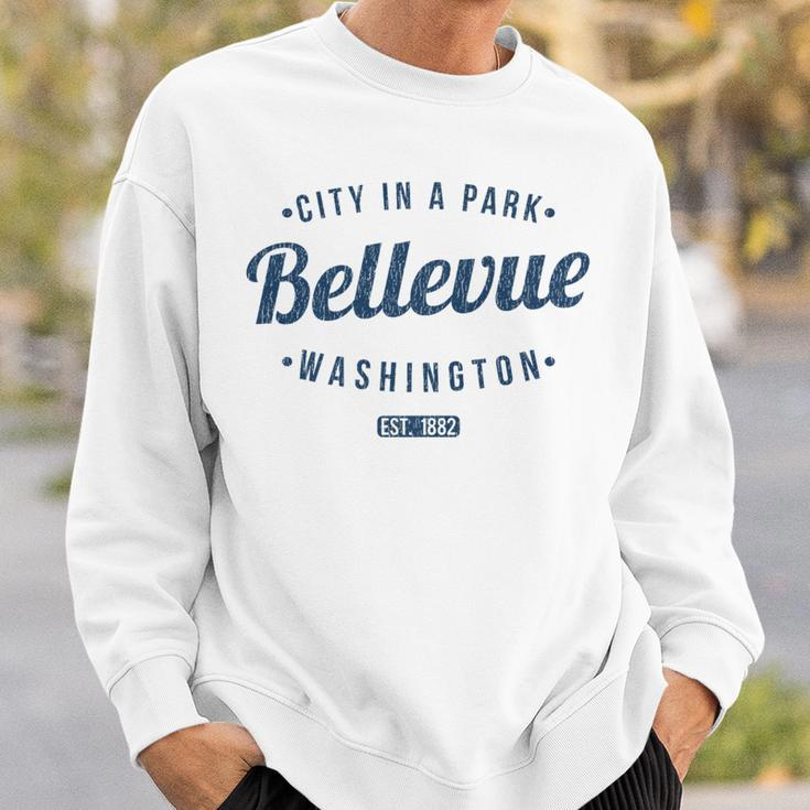 Bellevue Washington Vintage Minimalist Souvenir Wa Bellevue Sweatshirt Gifts for Him