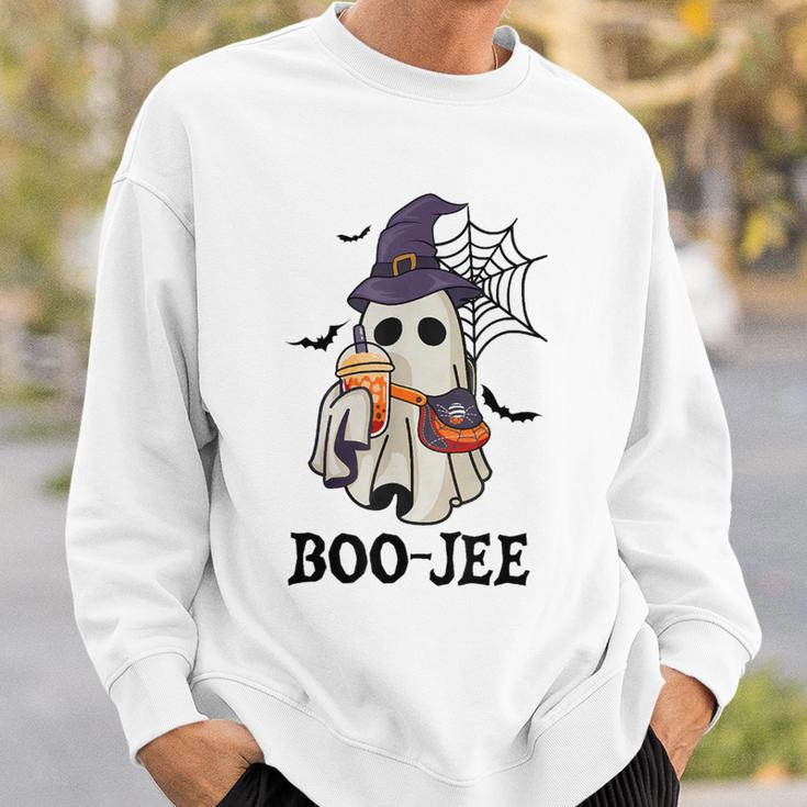 Boo-Jee Halloween Spooky Season Cute Ghost Boujee Boogee Sweatshirt Gifts for Him