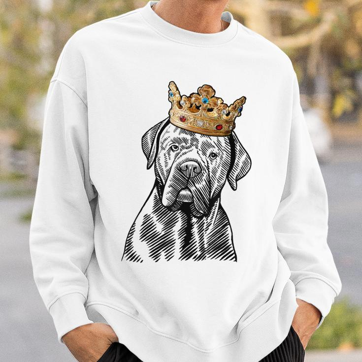 Cane Corso Dog Wearing Crown Sweatshirt Gifts for Him