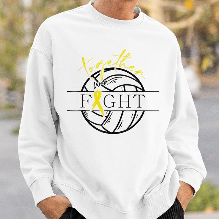 Childhood Cancer Awareness Together We Fight Volleyball Sweatshirt Gifts for Him