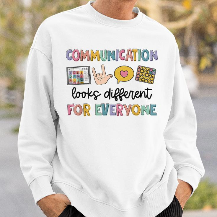 Communication Looks Different For Everyone Autism Awareness Sweatshirt Gifts for Him