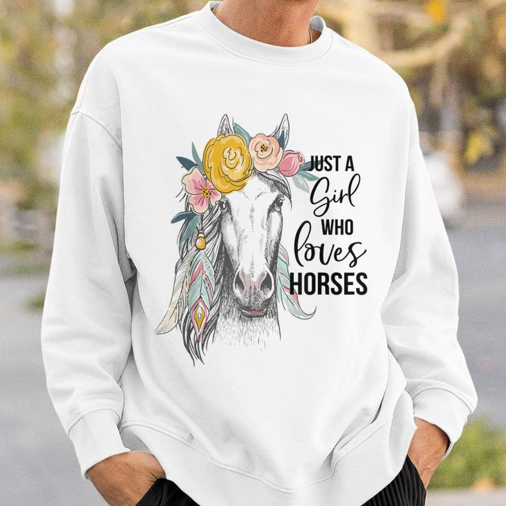 Cowgirl For Girls Who Love Horses Cute Hippy Western Gift For Women Sweatshirt Gifts for Him