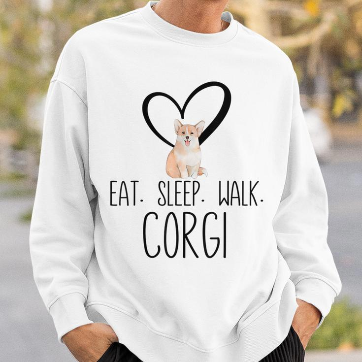 Eat Sleep Walk Corgi Dog Sweatshirt Gifts for Him