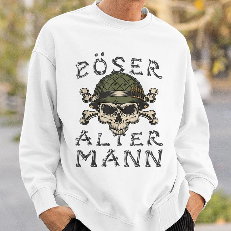 Evil Old Man Skull Soldier Bone Font Sweatshirt Gifts for Him