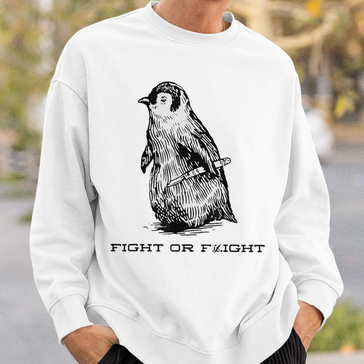 Fight Or Flight Penguin Pun Fight Or Flight Meme Sweatshirt Gifts for Him