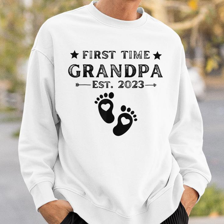 First Time Grandpa 2023 For Grandfather Funny Fathers Day Sweatshirt Gifts for Him