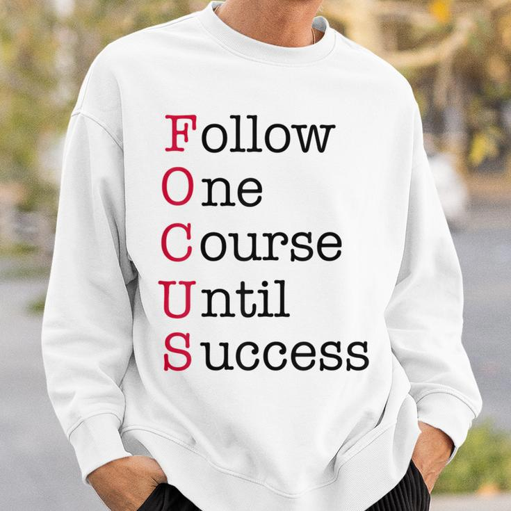 Focus - Red - Motivational Entrepreneur Acronym Sweatshirt Gifts for Him