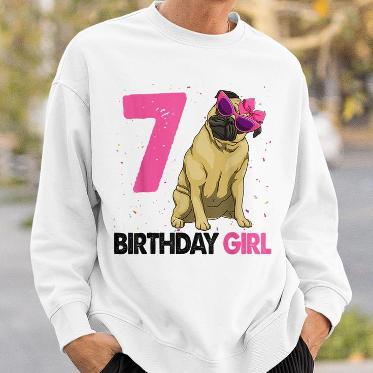 Funny 7Th Birthday Girl Pug Birthday Party Gift Gifts For Pug Lovers Funny Gifts Sweatshirt Gifts for Him