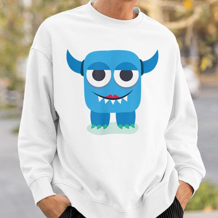 Funny Blue Scary Monster Sweatshirt Gifts for Him