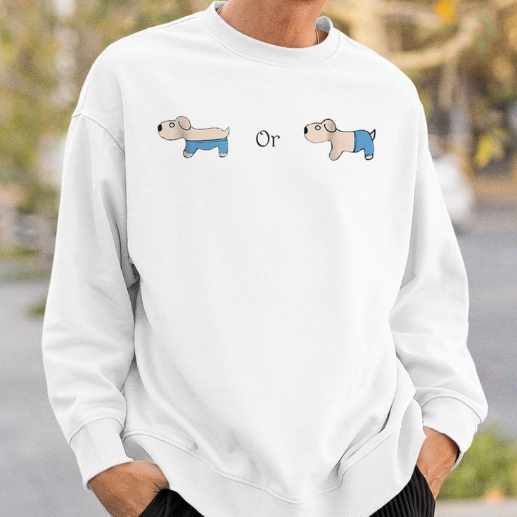 Funny Cartoon Doodle Dog Pants Sweatshirt Gifts for Him