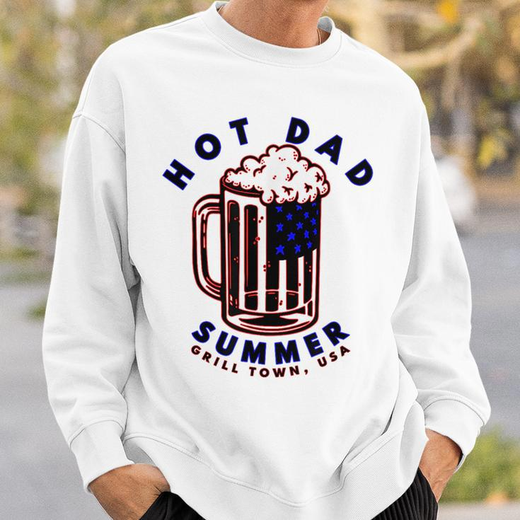 Funny Fathers Day Hot Dad Summer Bbq Dad Bod Gift Sweatshirt Gifts for Him