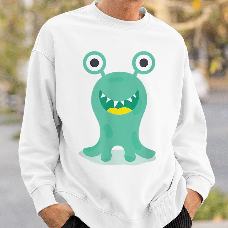 Funny Green Scary Monster Sweatshirt Gifts for Him