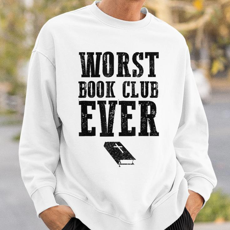 Funny Religion Bible Atheism Worst Book Club Ever Sweatshirt Gifts for Him