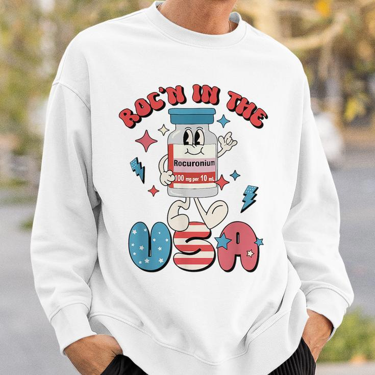 Funny Retro Vial Rocn In The Usa Happy 4Th Of July Vibes Sweatshirt Gifts for Him