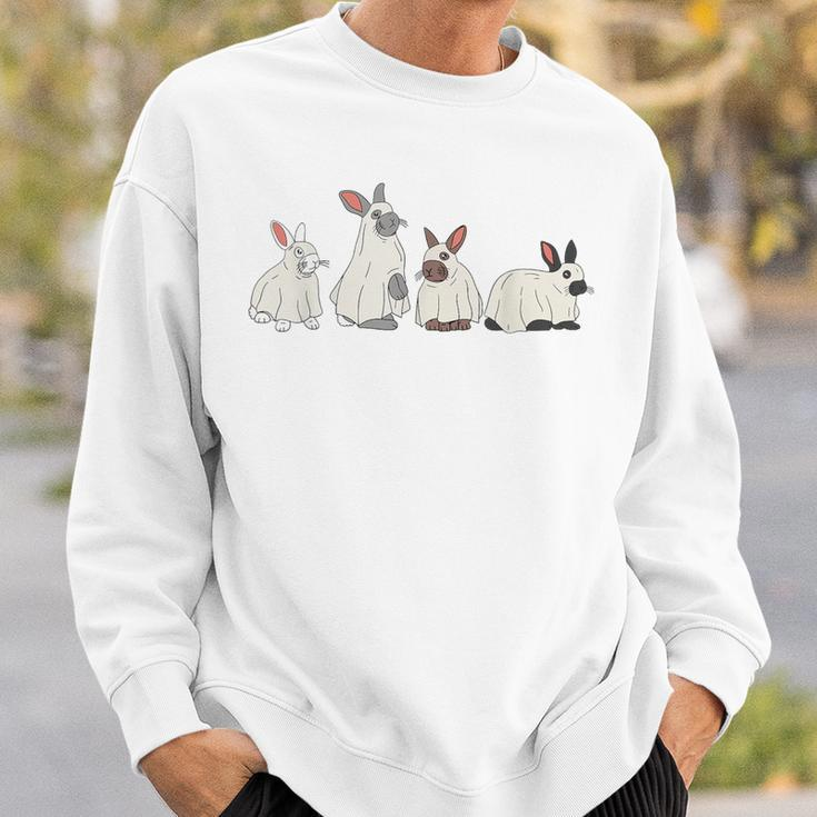 Spooky Season Bunny Rabbit Ghost Halloween Costume Sweatshirt Gifts for Him