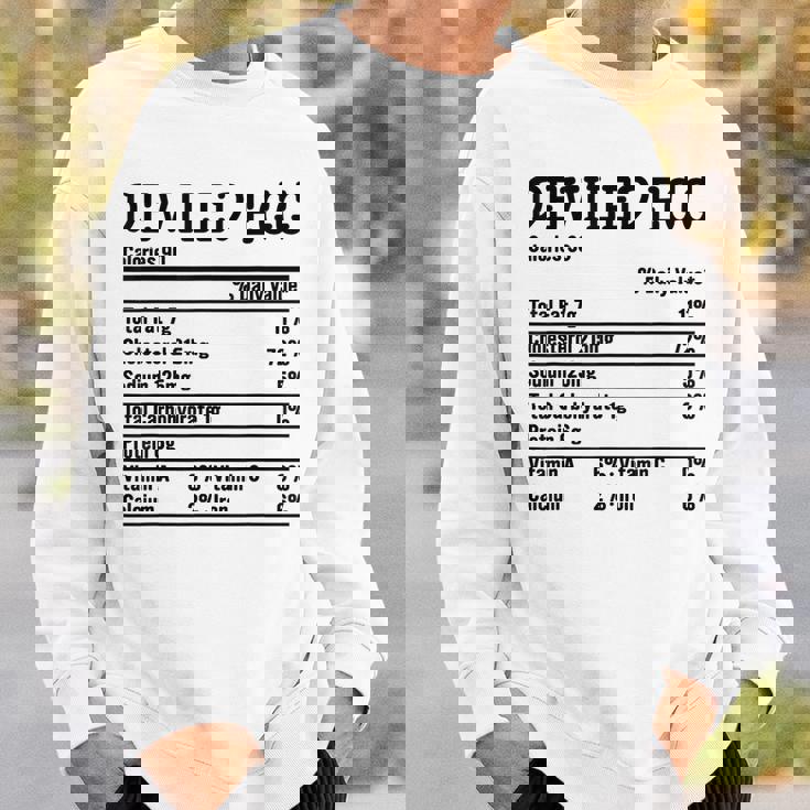 Funny Thanksgiving Xmas Food Facts Deviled Egg Nutrition Sweatshirt Gifts for Him Funny Thanksgiving Xmas Food Facts Deviled Egg Nutrition Sweatshirt Gifts for Him