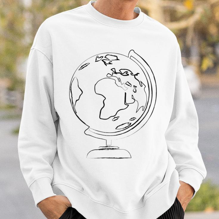 Geography World Globe Earth Planet Sweatshirt Gifts for Him