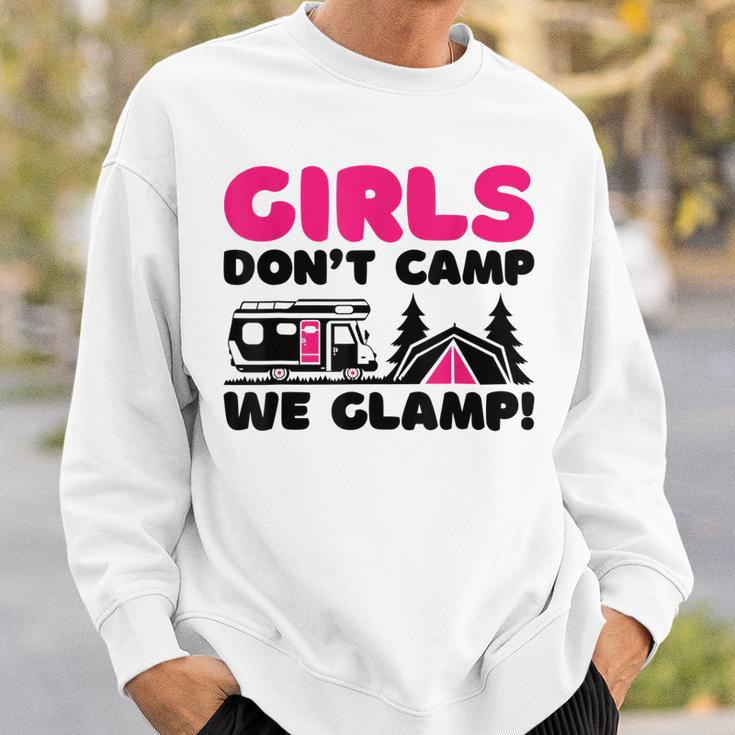 Girls Dont Camp We Glamp Camper Girl Glamper Camping Sweatshirt Gifts for Him