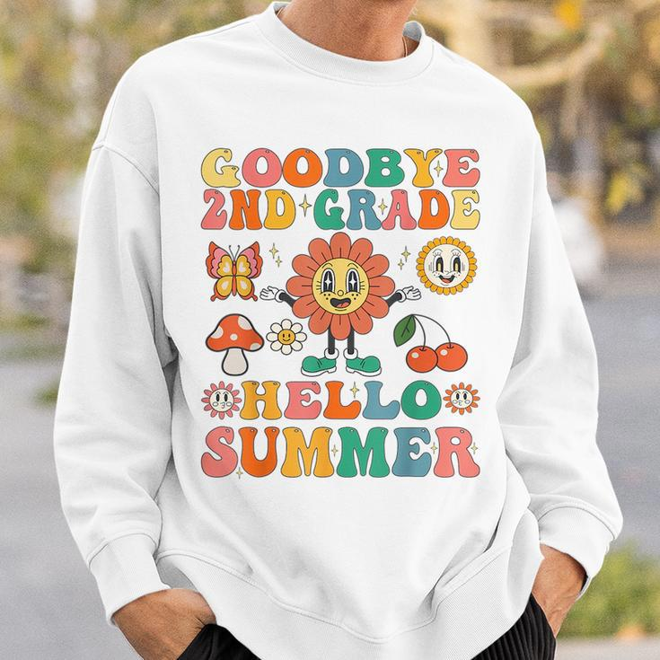 Goodbye 2Nd Grade Hello Summer Groovy Second Grade Graduate Sweatshirt Gifts for Him