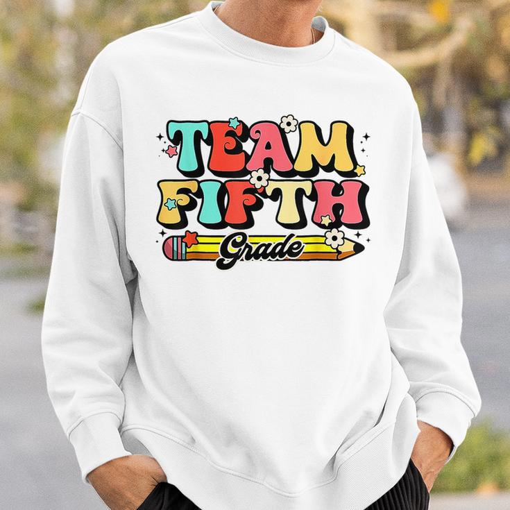 Groovy Team 5Th Grade First Day Of School Back To School Sweatshirt Gifts for Him