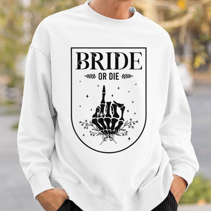 Halloween Bride Or Die Gothic Bachelorette Party Matching Sweatshirt Gifts for Him