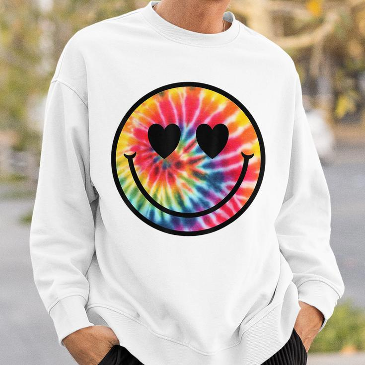 Happy Face Tie Dye Smile Face Sweatshirt Gifts for Him