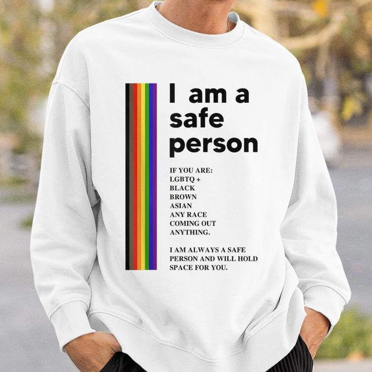 I Am A Safe Person Ally Lgbt Proud Gay Lesbian Lgbt Month Sweatshirt Gifts for Him