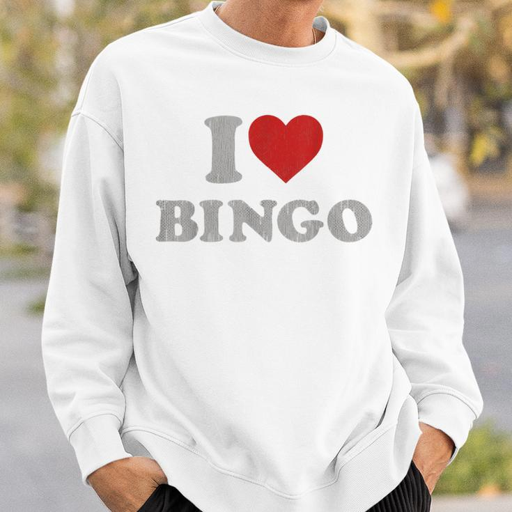 I Love Bingo Outfit I Heart Bingo Sweatshirt Gifts for Him