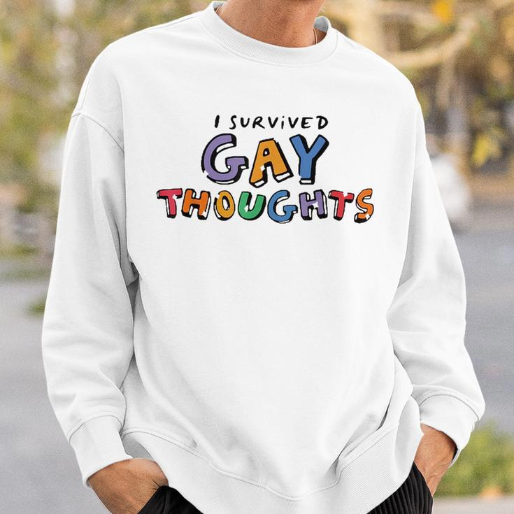 I Survived Gay Thoughts Sweatshirt Gifts for Him