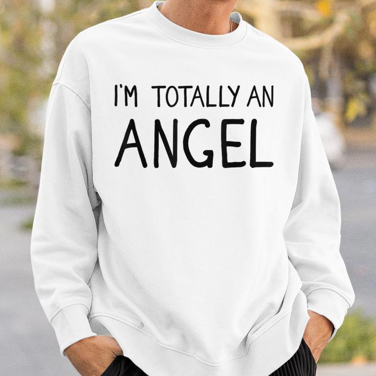I'm Totally An Angel Lazy Diy Halloween Or Christmas Costume Sweatshirt Gifts for Him
