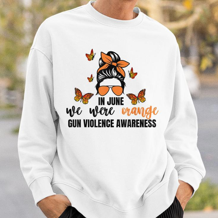 In June We Wear Orange Gun Violence Awareness Day Sweatshirt Gifts for Him