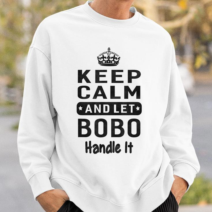 Keep Calm And Let Bobo Handle It Grandpa Men Sweatshirt Gifts for Him