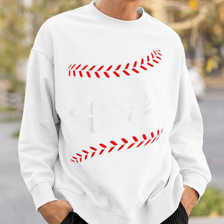 Kids 7 Year Old 7Th Baseball Softball Birthday Party Boys Girls Sweatshirt Gifts for Him