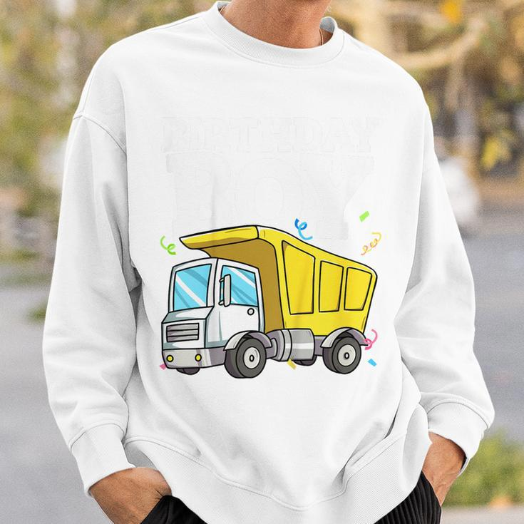 Kids Birthday Boy Construction Truck Theme Party Toddler Sweatshirt Gifts for Him