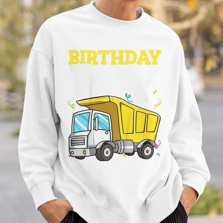 Kids Birthday Boy Toddler Construction Truck Theme Sweatshirt Gifts for Him