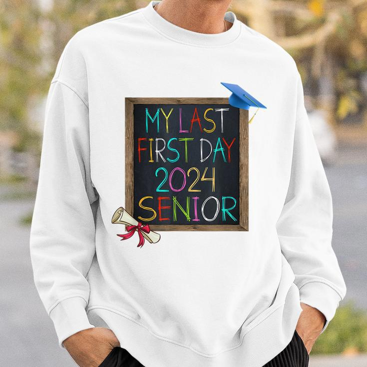 My Last First Day 2024 High School Senior Back To School Sweatshirt Gifts for Him
