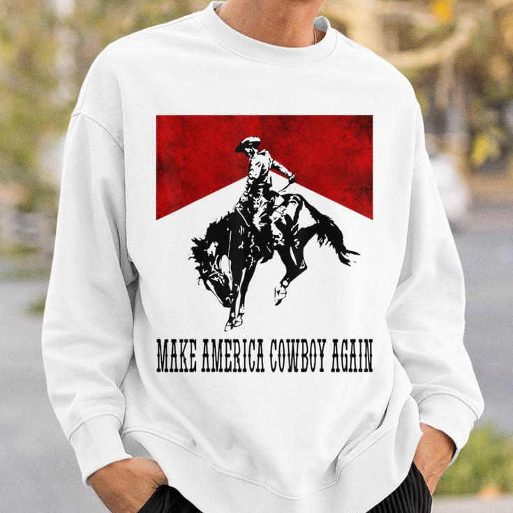 Make America Cowgirl Cowboy Again Rodeo Lover 4Th Of July Sweatshirt Gifts for Him