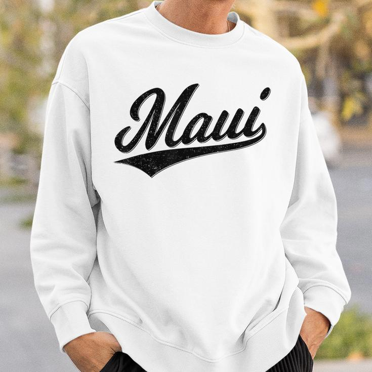 Maui Hawaii Lahaina Varsity Script Sports Jersey Style Sweatshirt Gifts for Him