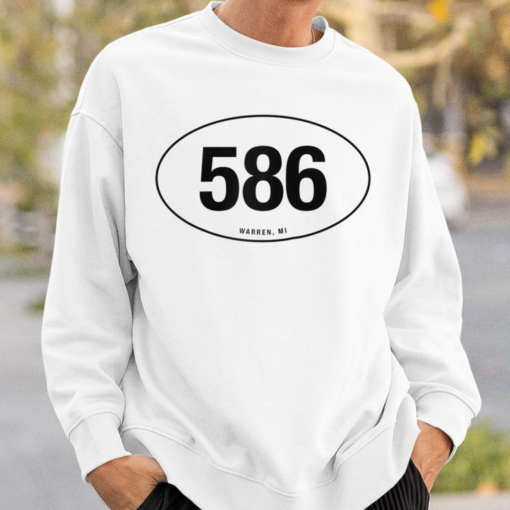 Michigan Area Code 586 Oval State Pride Sweatshirt Gifts for Him