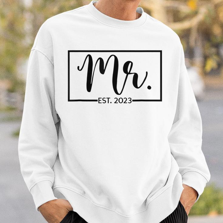 Mr Est 2023 Just Married Wedding Hubby Mr & Mrs Gifts Sweatshirt Gifts for Him