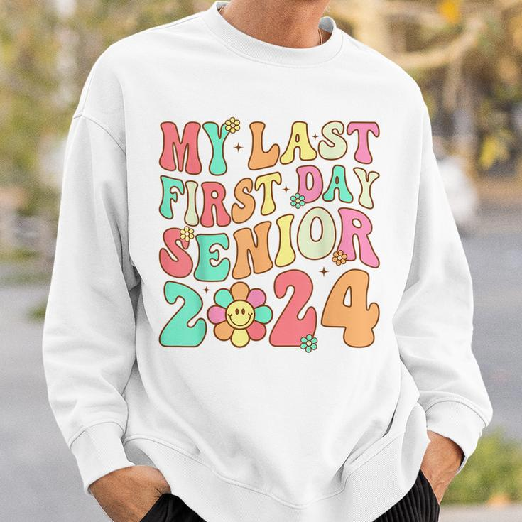My Last First Day Senior 2024 Class Of 2024 Back To School Sweatshirt Gifts for Him
