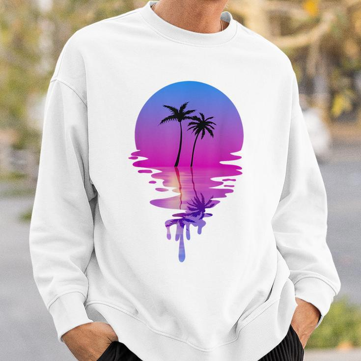 Palm Trees Beach Sunset Beach Lovers Summer Vacation Sweatshirt Gifts for Him